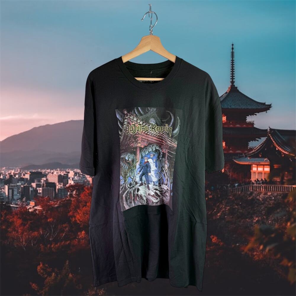JuJuTsu Kaisen NWT Men's XXL Black 100% Cotton S/S Graphic T-Shirt Anime Manga